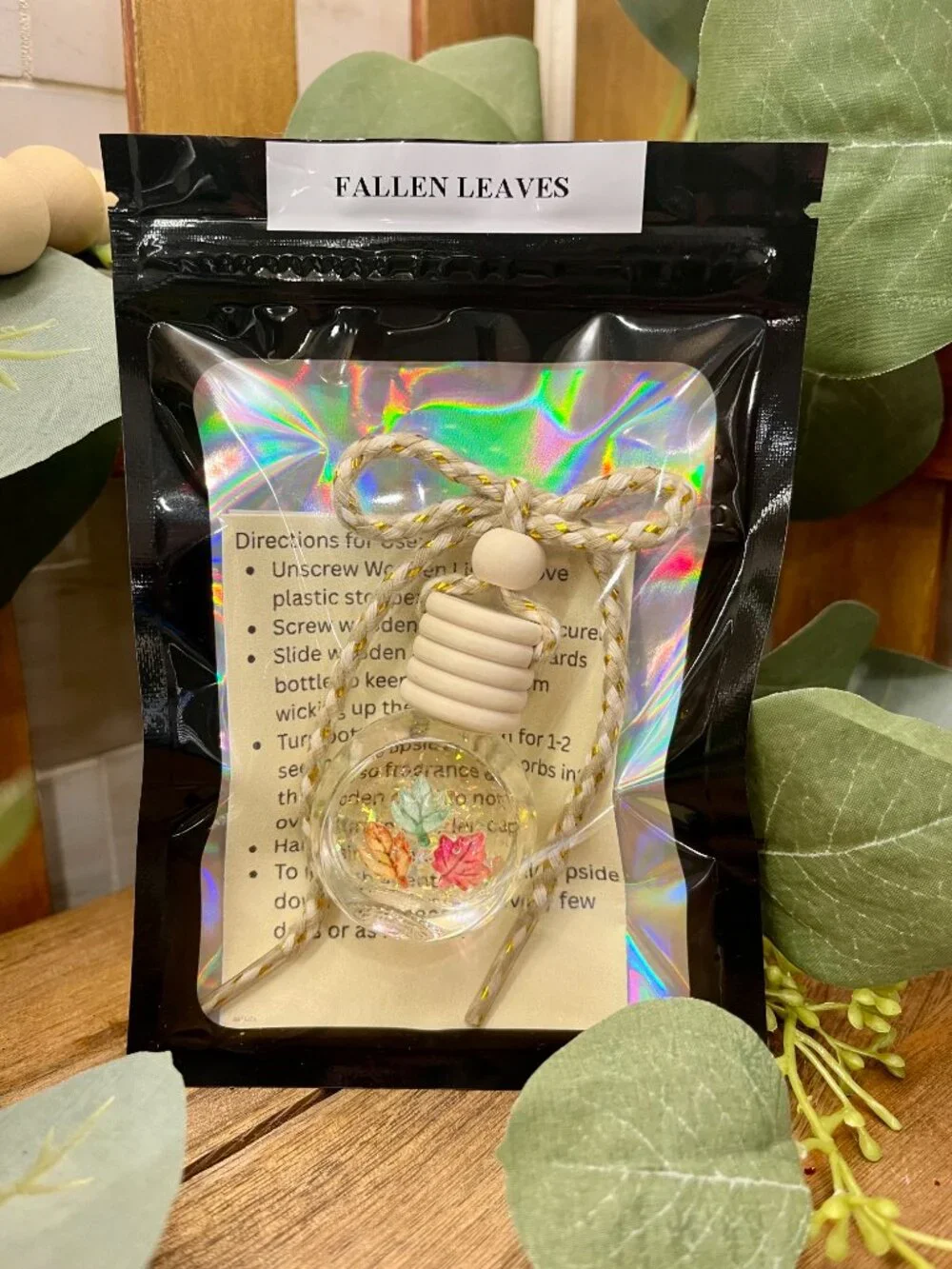 Fall Hanging Car Diffuser, Car Air Freshener, Fragrance: Fallen Leaves